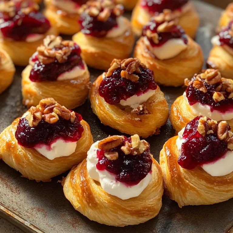 Cranberry Cream Cheese Crescent Bites