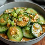 Cucumbers in Spicy Peanut Sauce