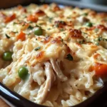Dump-and-Bake Chicken Alfredo Rice Casserole Recipe