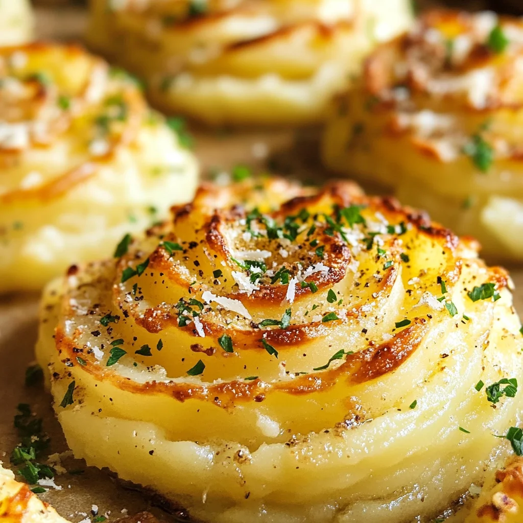 Garlic Parmesan Duchess Potatoes