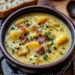 Hearty Cheddar Garlic Herb Potato Soup Recipe