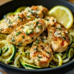 Lemon Garlic Chicken Zoodles