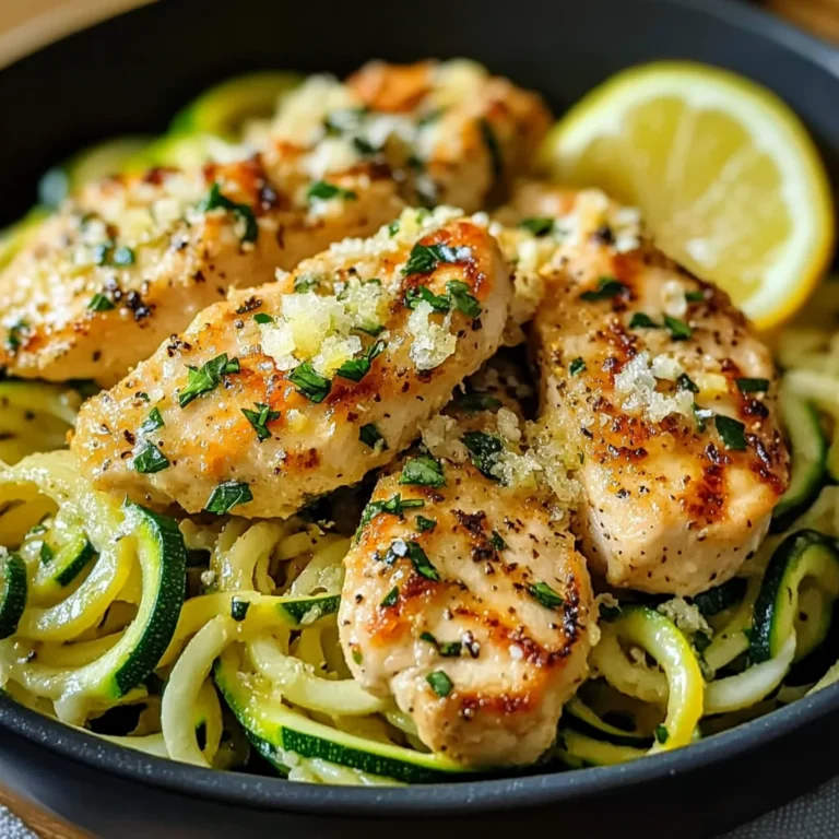 Lemon Garlic Chicken Zoodles
