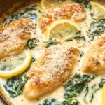 Lemon Parmesan Spinach Chicken
