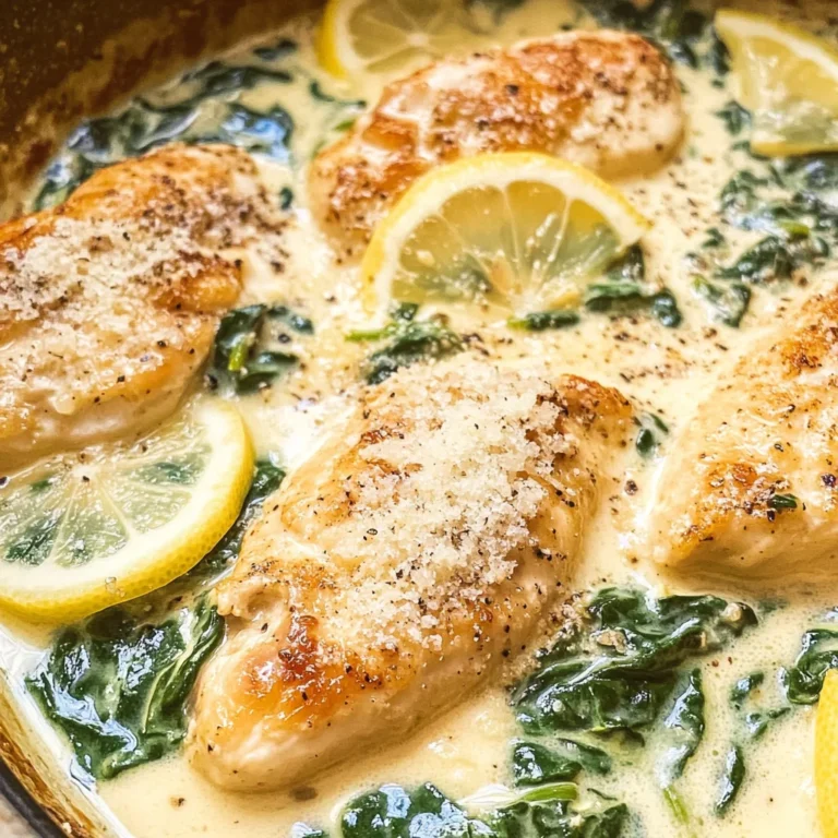 Lemon Parmesan Spinach Chicken