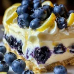 No-Bake Lemon dazzling Blueberry cream Cake
