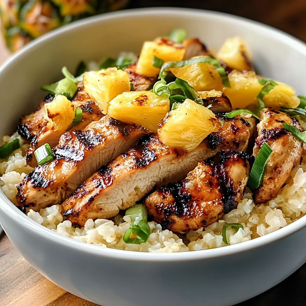 Pineapple Chicken Cauliflower Rice Bowls