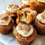 Pumpkin Muffins with Maple Cream Cheese Filling