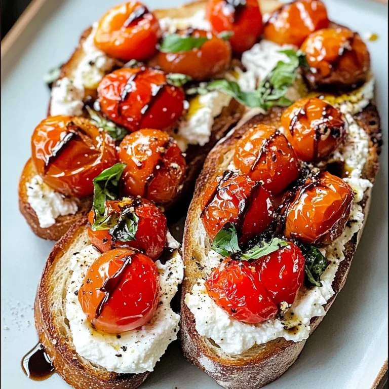 Ricotta Bruschetta with Roasted Tomatoes