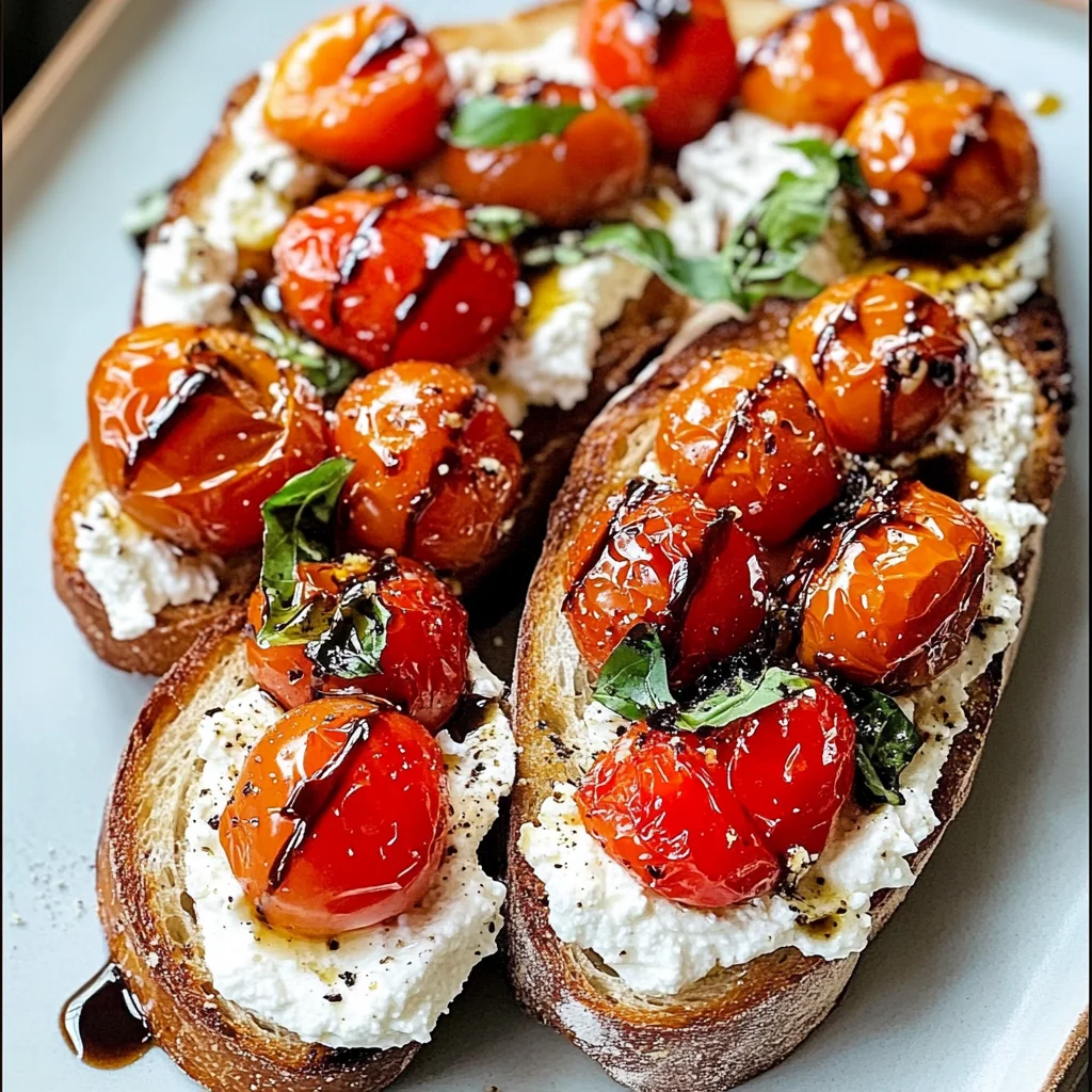 Ricotta Bruschetta with Roasted Tomatoes