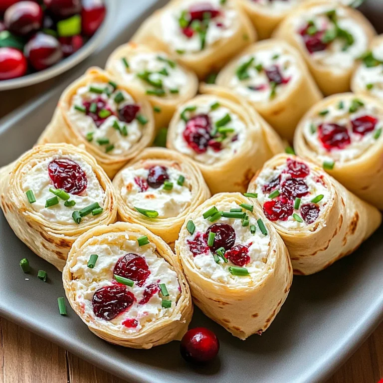 Savory Christmas Cranberry Roll Ups