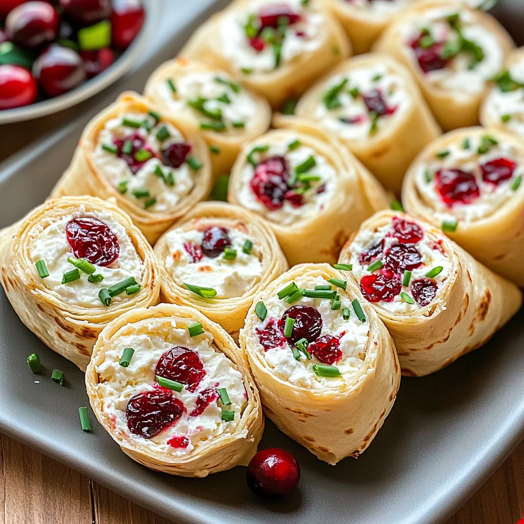 Savory Christmas Cranberry Roll Ups