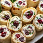 Savory Christmas Cranberry Roll Ups