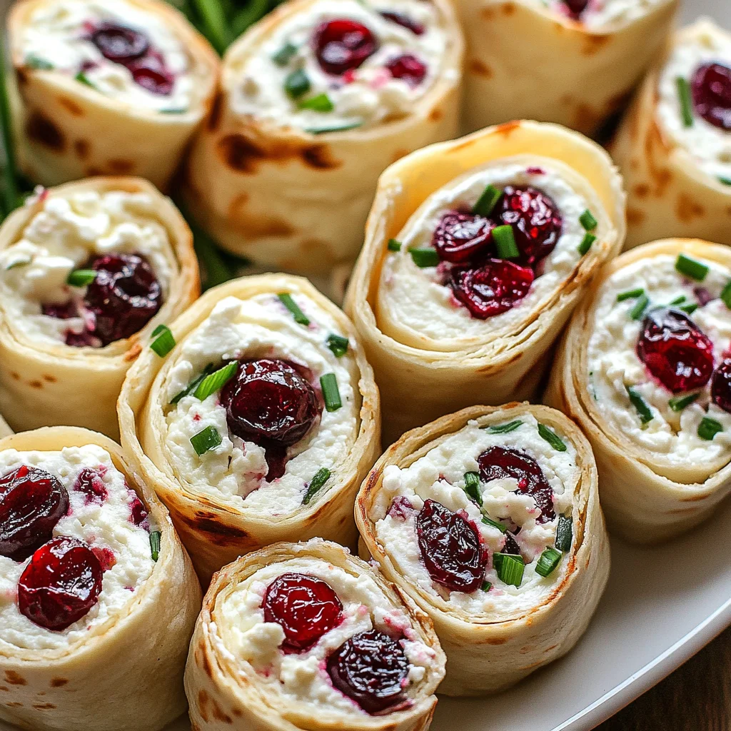 Savory Christmas Cranberry Roll Ups