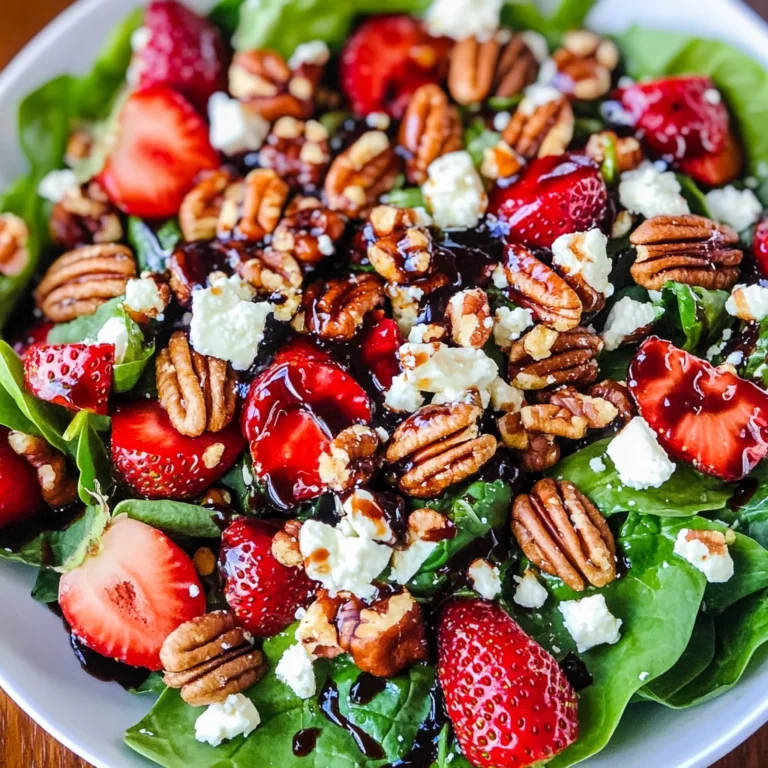 Spinach Strawberry Salad with Pecans