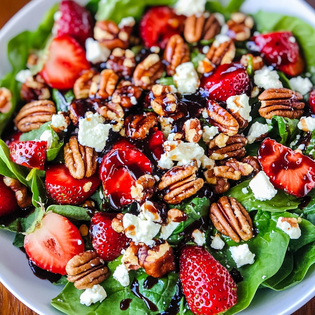 Spinach Strawberry Salad with Pecans