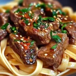 Sweet and Spicy Garlic Steak Pasta