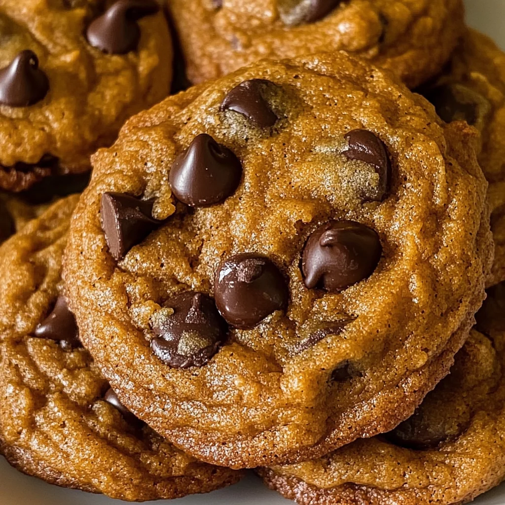 Vegan Soft Pumpkin Chocolate Chip Cookies