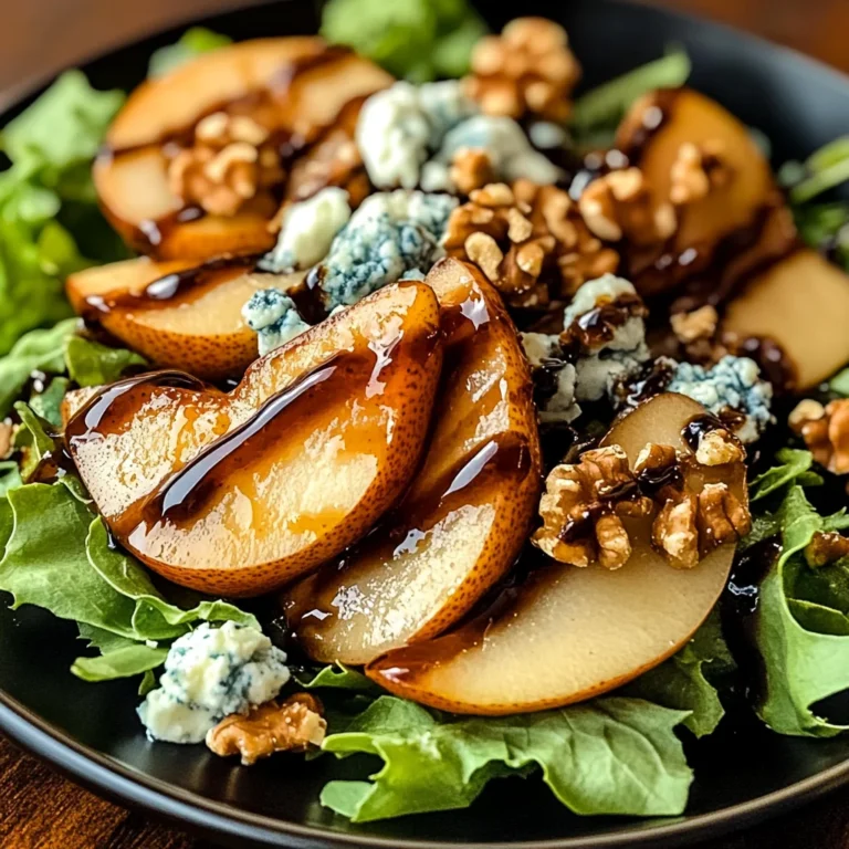 Caramelized Pear and Blue Cheese Salad: A Sweet and Savory Delight