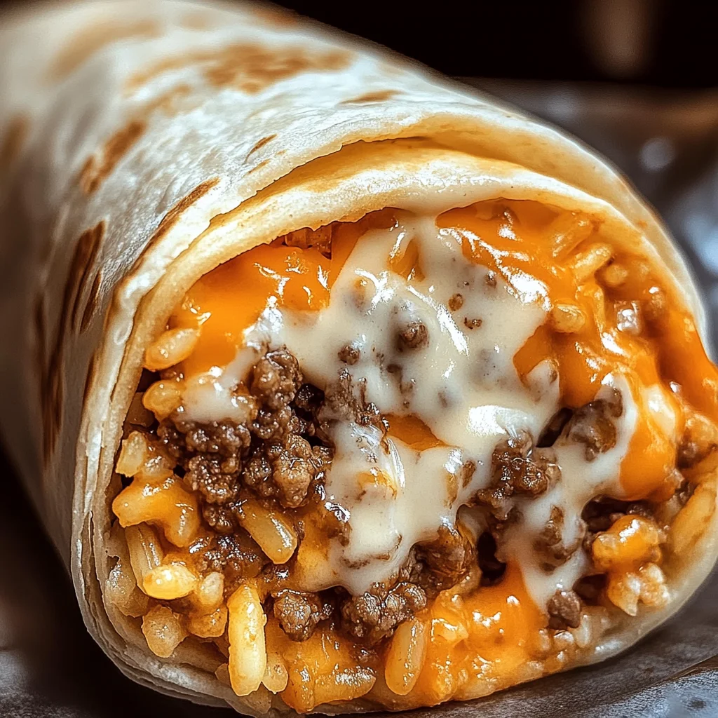 Cheesy Beef Taco Burritos