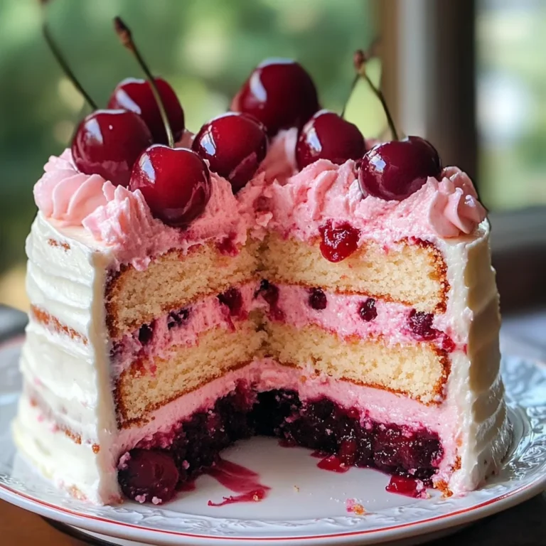 Cherry Layer Cake with Cherry Cream Cheese Frosting