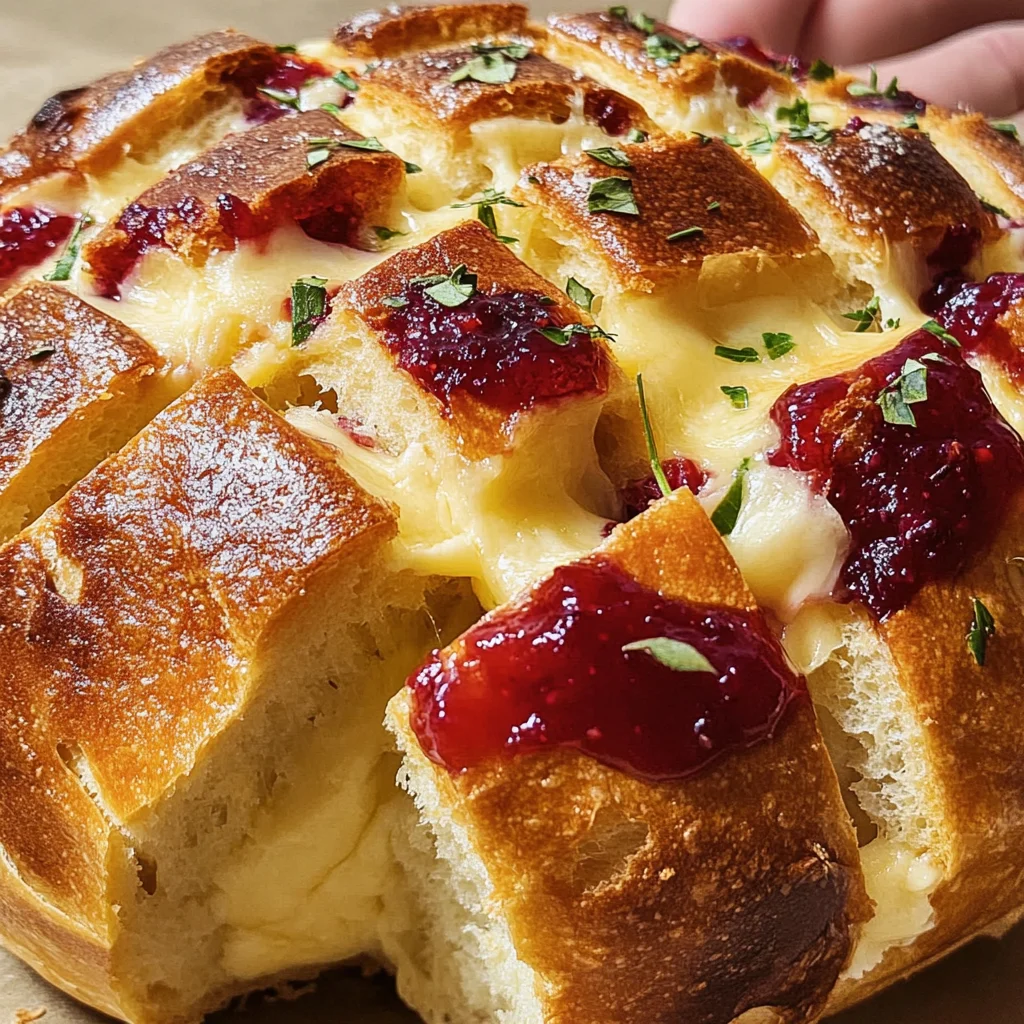 Cranberry Brie Pull-Apart Bread