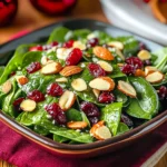 Delicious Christmas Cranberry Spinach Salad