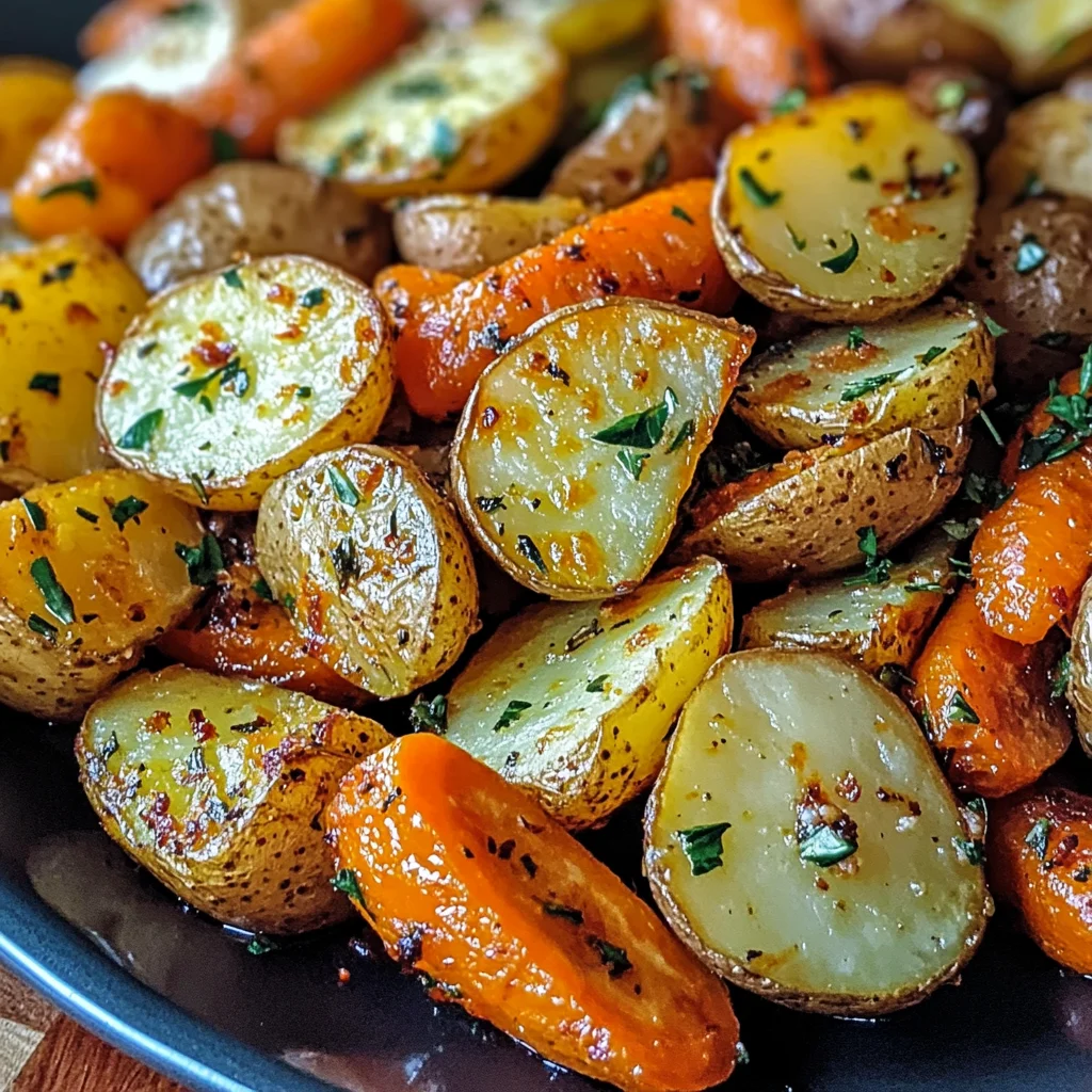 Garlic Herb Roasted Potatoes, Carrots, and Zucchini