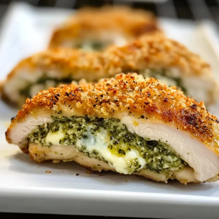 Healthy Pesto Stuffed Chicken Breast