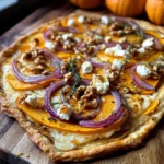 Kürbis-Flammkuchen mit Feta