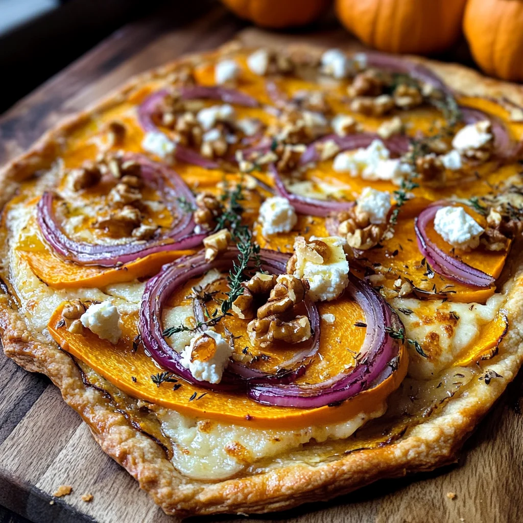 Kürbis-Flammkuchen mit Feta