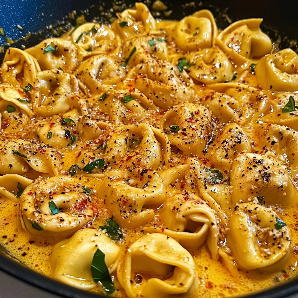 One-Pot Spicy Garlic Butter Chicken Tortellini