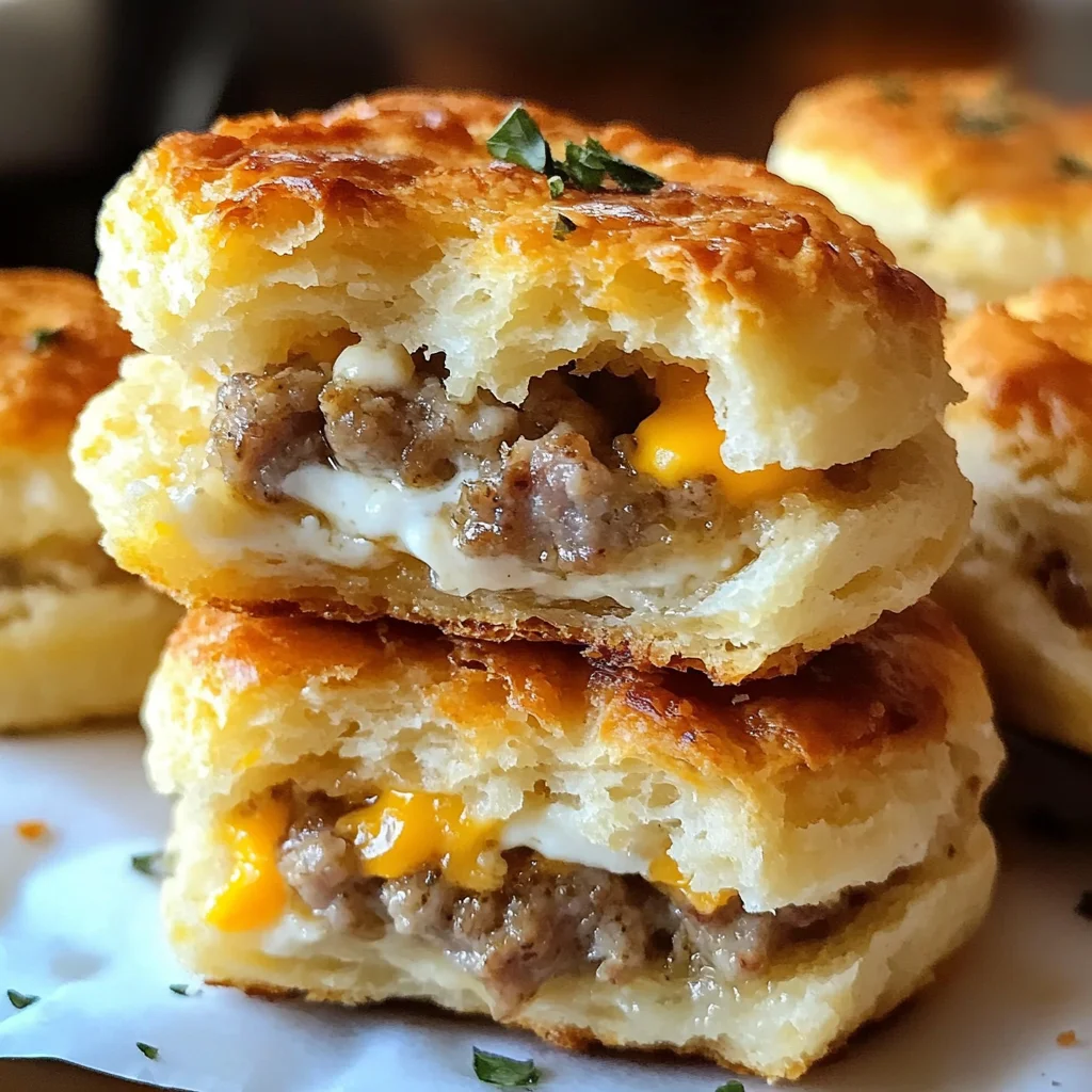 Sausage and Cream Cheese Biscuit Bites