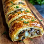 Savory Mushroom & Gruyère Puff Pastry Braid