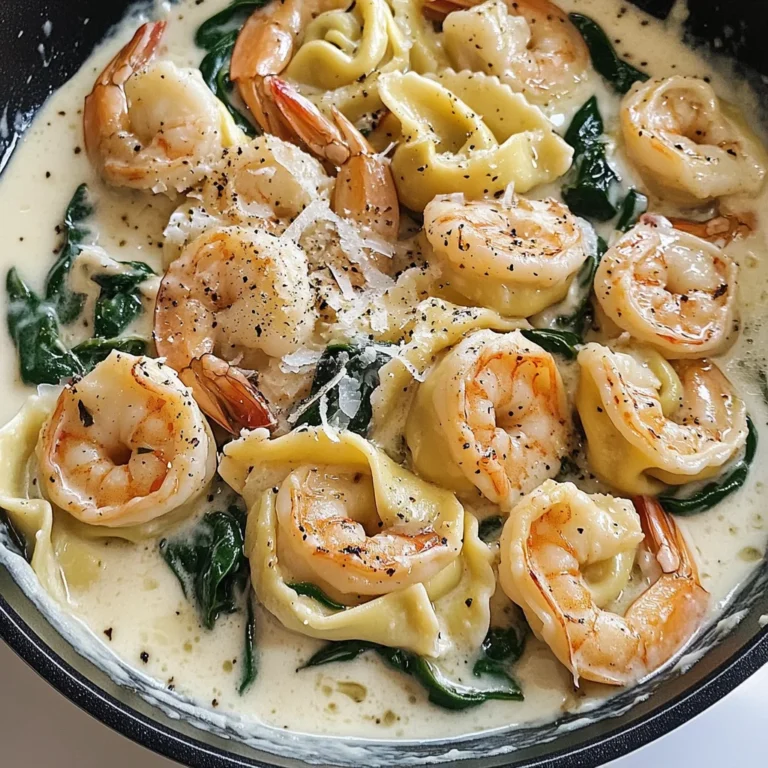 Shrimp Tortellini with Garlic Sauce