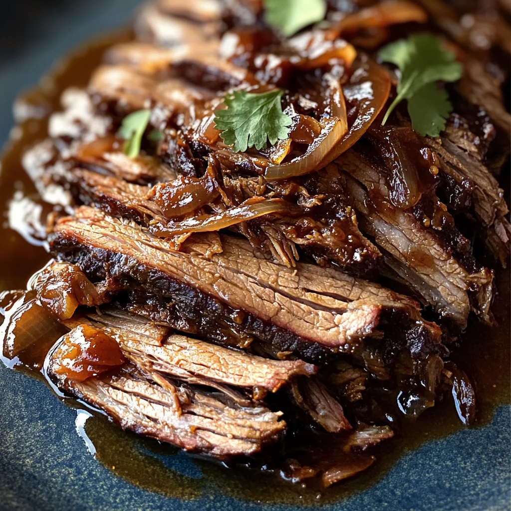 Sweet & Savory Caramelized Pulled Beef Brisket