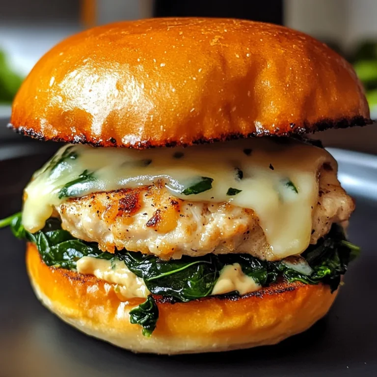 White Cheddar Spinach Chicken Burgers