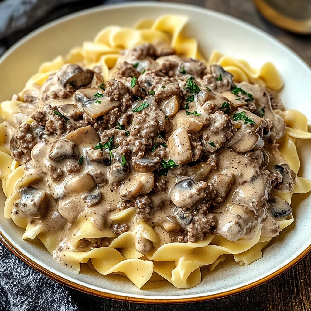 Beef Stroganoff with Ground Beef