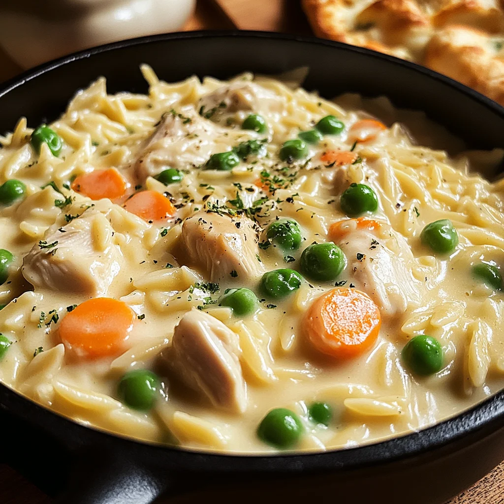 Creamy Chicken Pot Pie Orzo