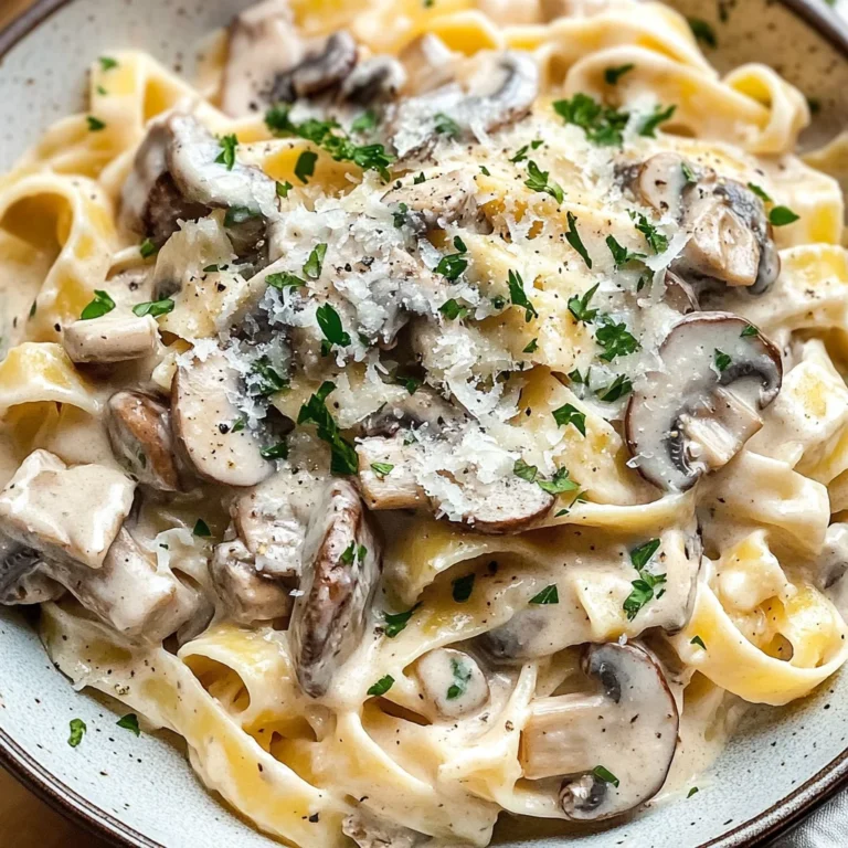 Mushroom Cream Sauce Pasta