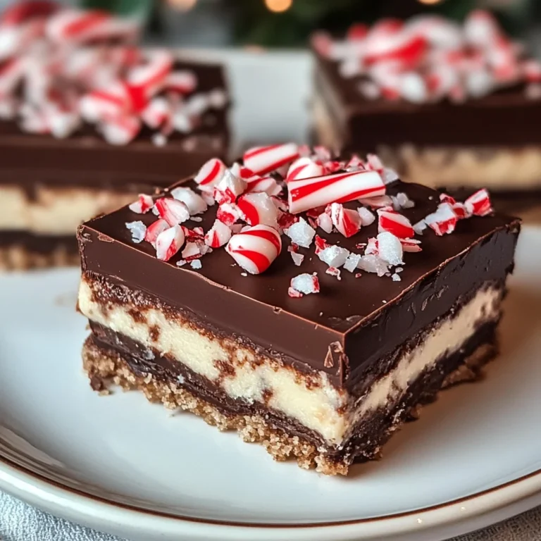 No-Bake Chocolate Peppermint Squares
